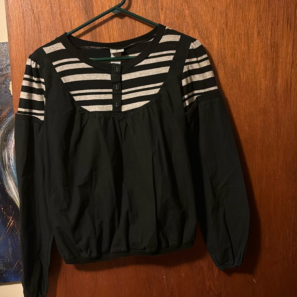 Black striped shirt